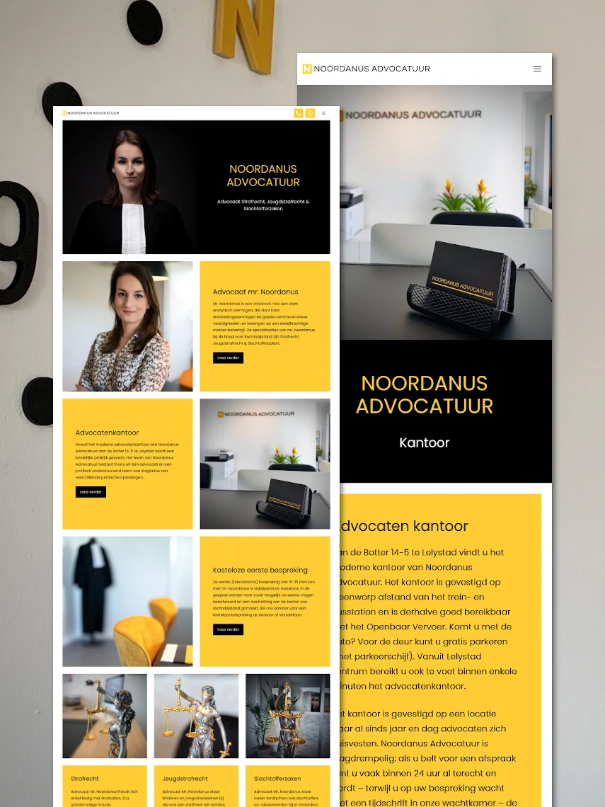 Noordanus Advocatuur website